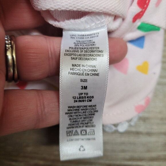 Little Me Dillard's Heart Print Girls 3 Months Jumpsuit & Headband, 2 Piece Set - Picture 8 of 16